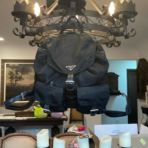 Prada Handbags - Beautiful nylon and leather Prada backpack